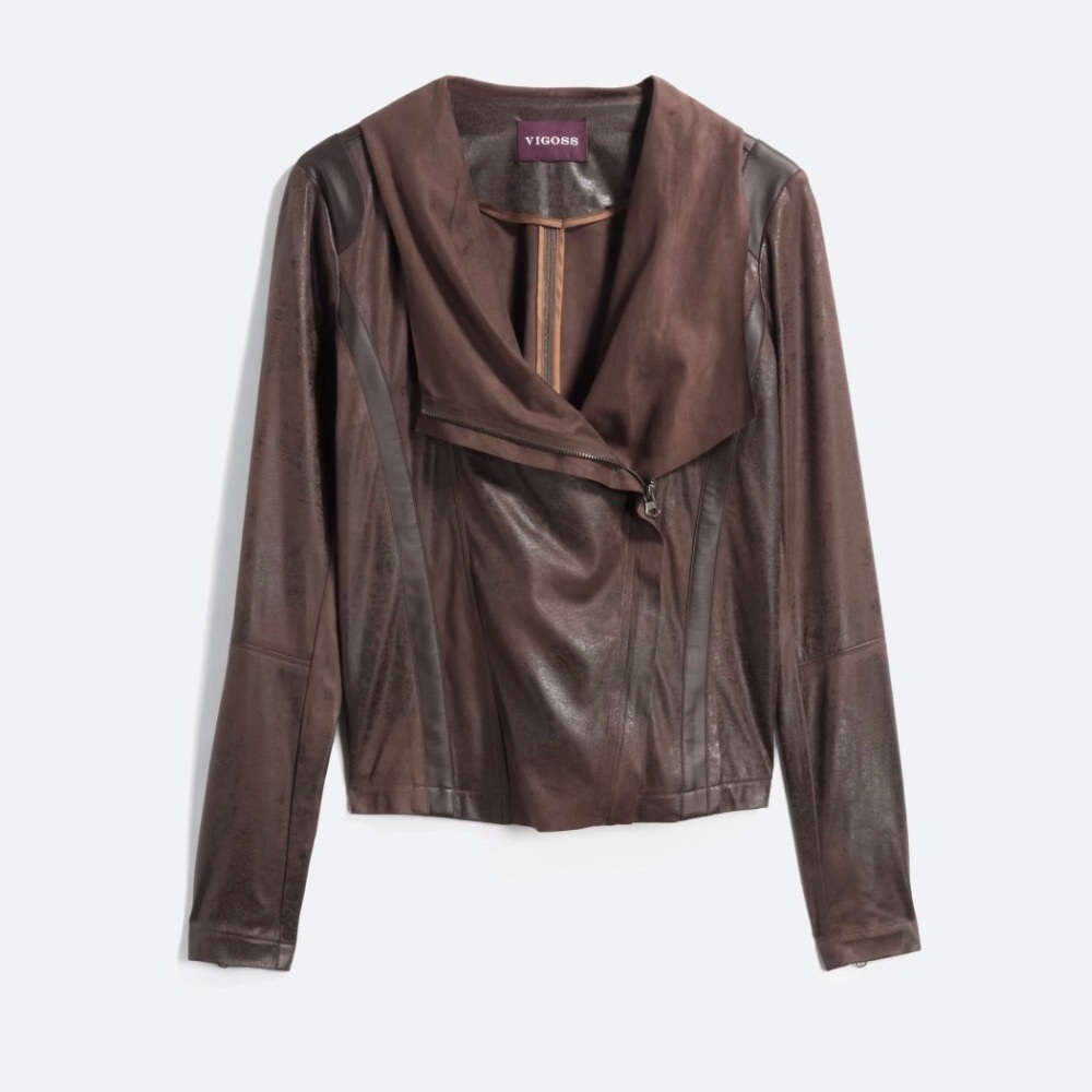 Vigoss Dillon Coated Faux Suede Jacket